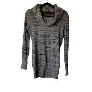 The Limited Grey Black Cowl Neck Long Sleeve Sweater